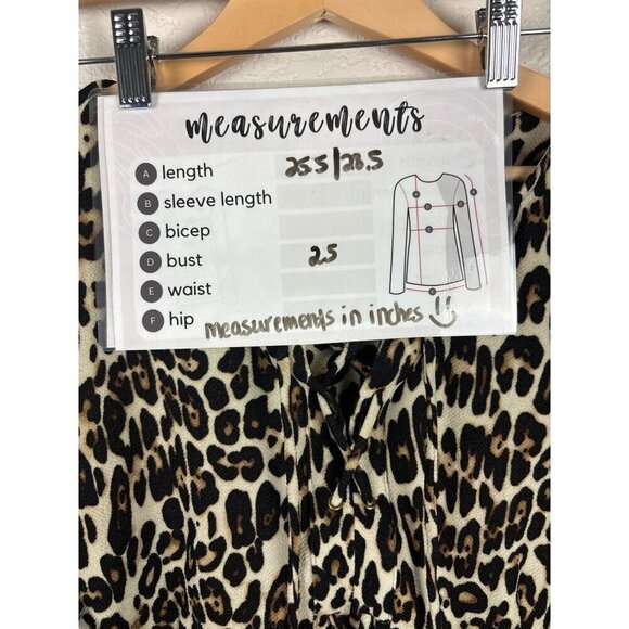 Chico's Womens Top Leopard Size‎ 4X Fall Office Career Animal Print Cheetah - Picture 6 of 6